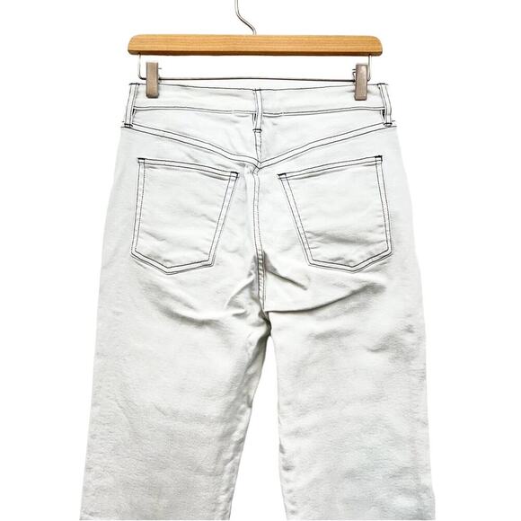 3x1 Austin High-Rise Straight Crop Jeans Frayed Hem Off White size 29 - Picture 2 of 8